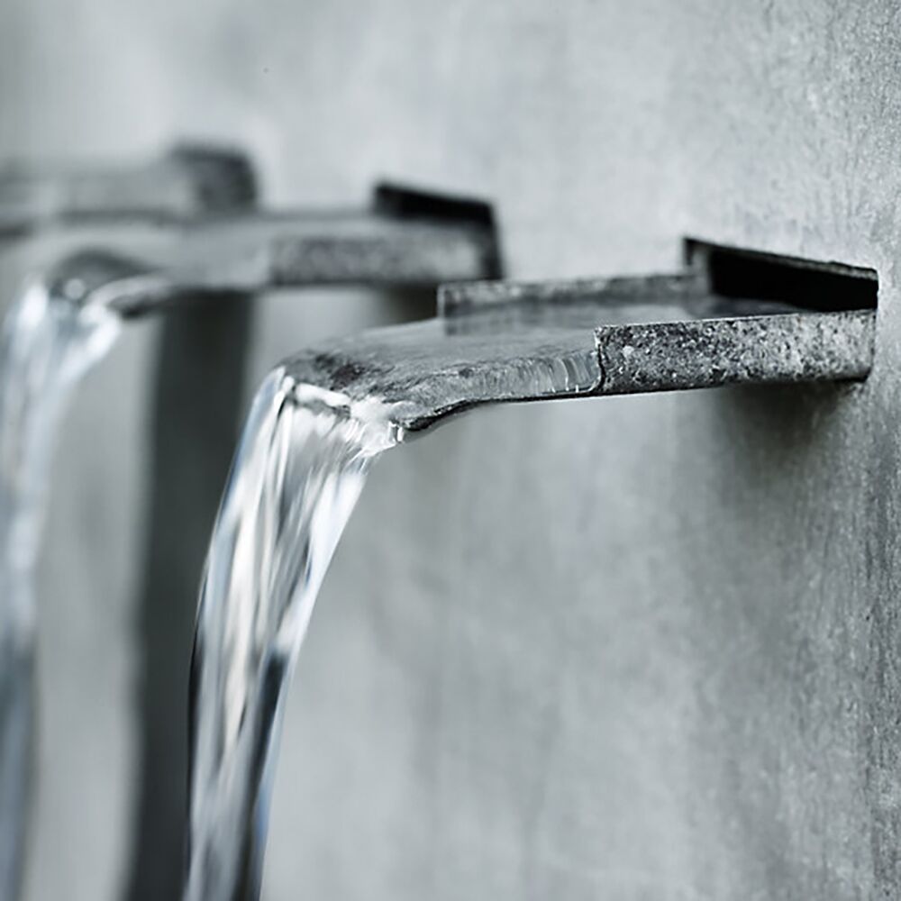  Großer Wand Gartenbrunnen Mit 5 Ausläufen Aus Metall - Olligorados