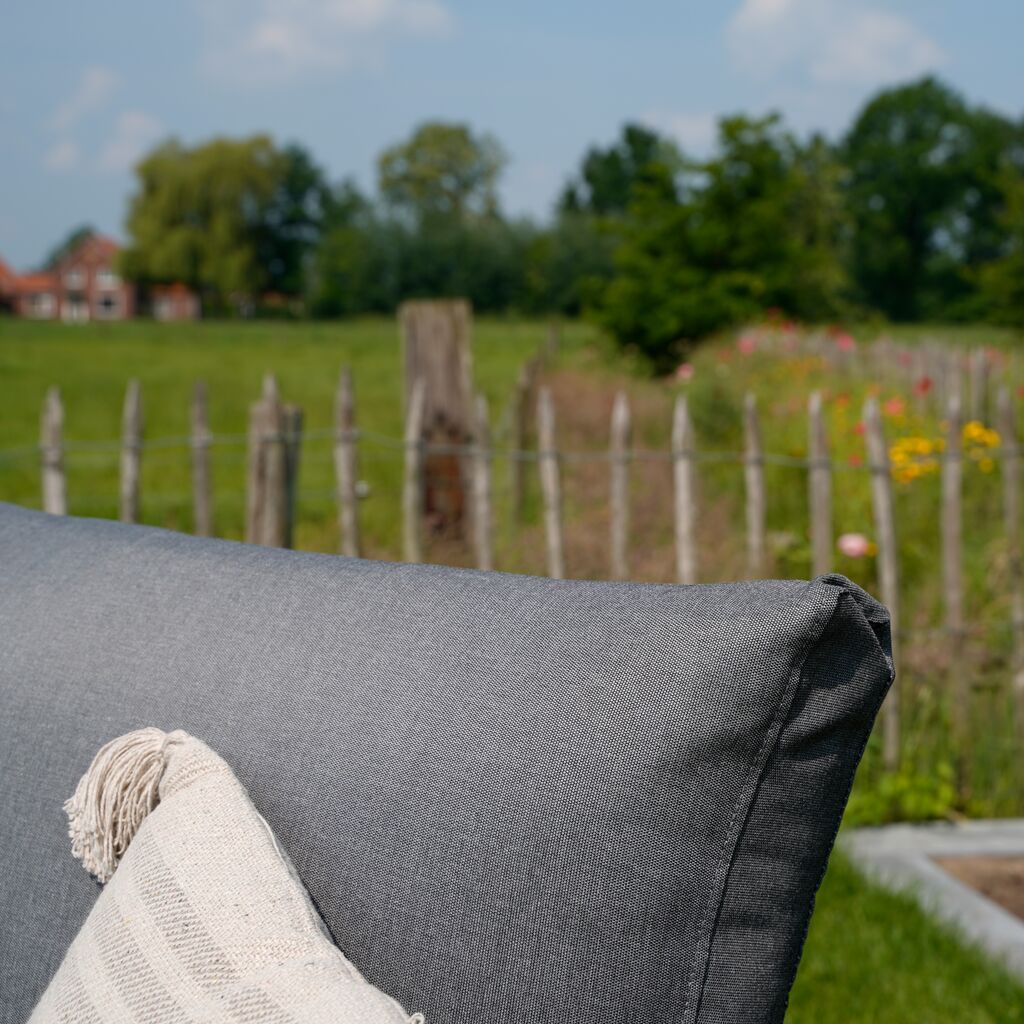  Großes Alu Gartenbett 2-teilig Mit Olefin-Auflagen Und Armlehnen - Luira