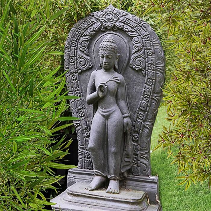  Großes Buddha Steinguss Wandrelief - Gunjala