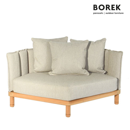  Großes Gepolstertes Loungemodul Für Den Garten Oder Die Terrasse Aus Teak - Borek - Softline Loungemodul