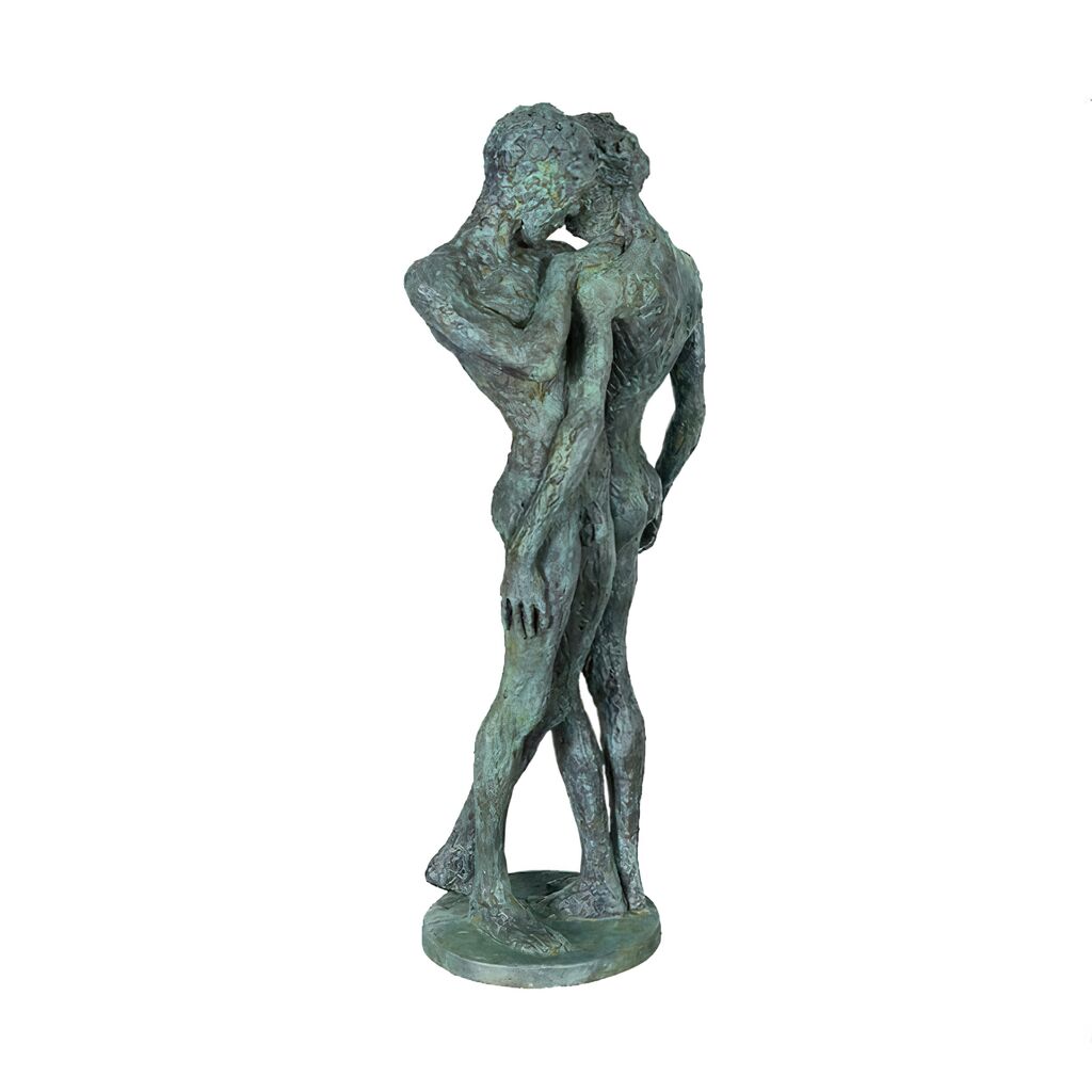  Grünes Bronze Pärchen Als Skulptur Aus Künstlerhand - In The Beginning