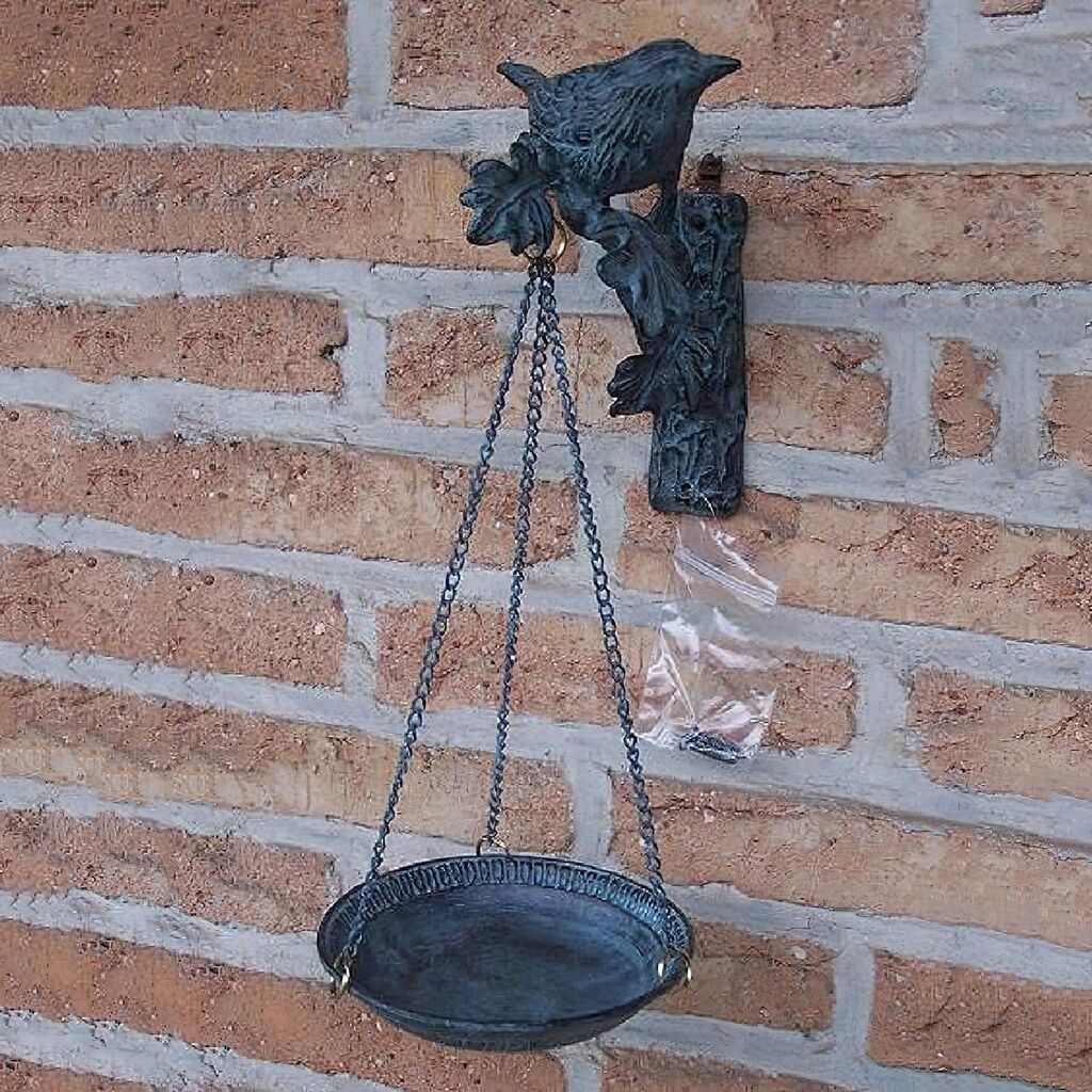  Hängende Bronzeschale Für Die Hauswand Als Vogel-Futterstelle - Trogona