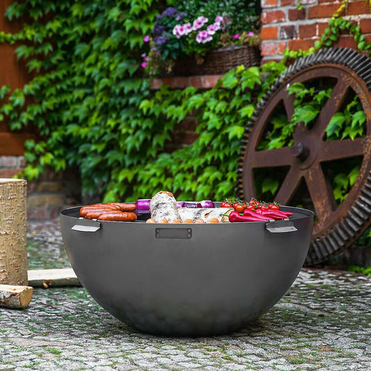  Halbkugel Gartengrill Im Schlichten Design - Stahl - Megalo Gartengrill