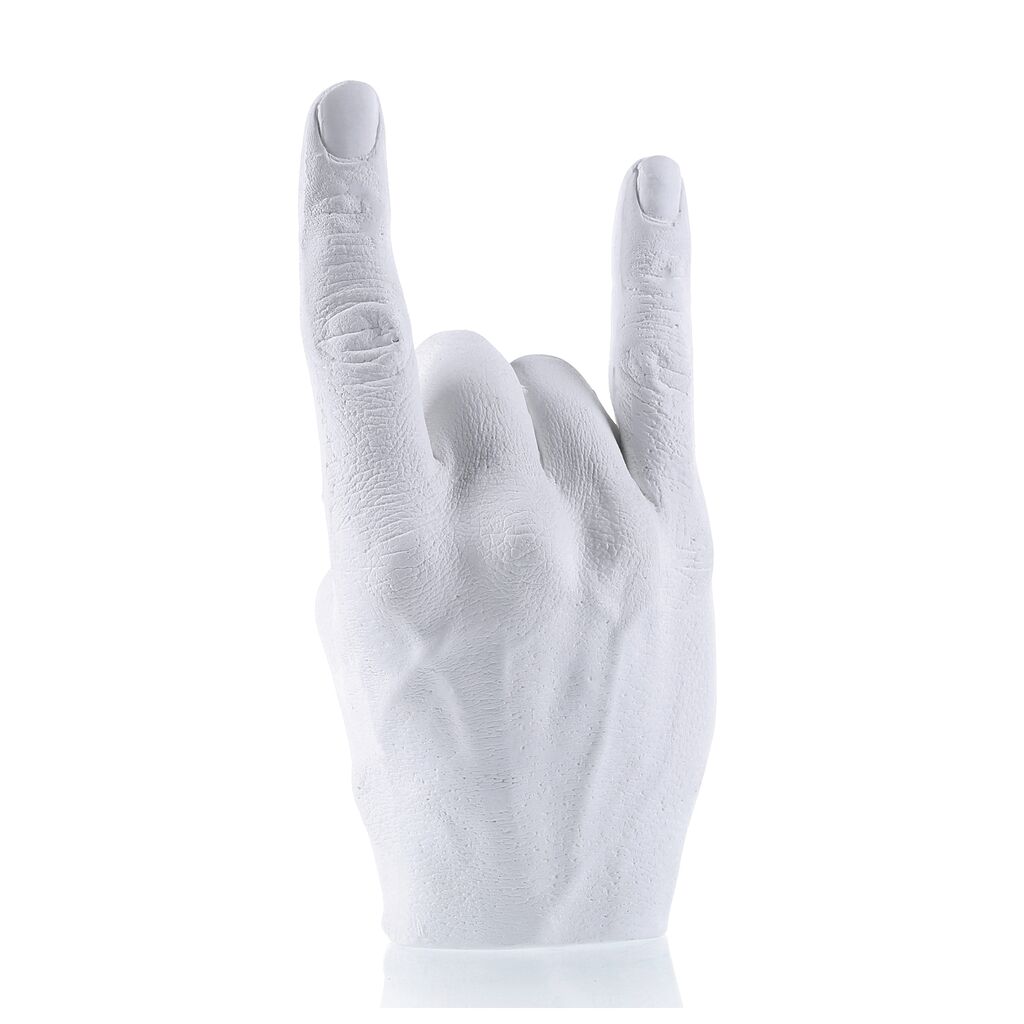  Hand Skulptur Rockzeichen Aus Gips Zum Bemalen Mit Farbe & Pinsel - Hand Rock