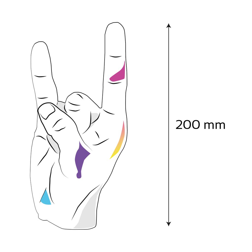  Hand Skulptur Rockzeichen Aus Gips Zum Bemalen Mit Farbe & Pinsel - Hand Rock