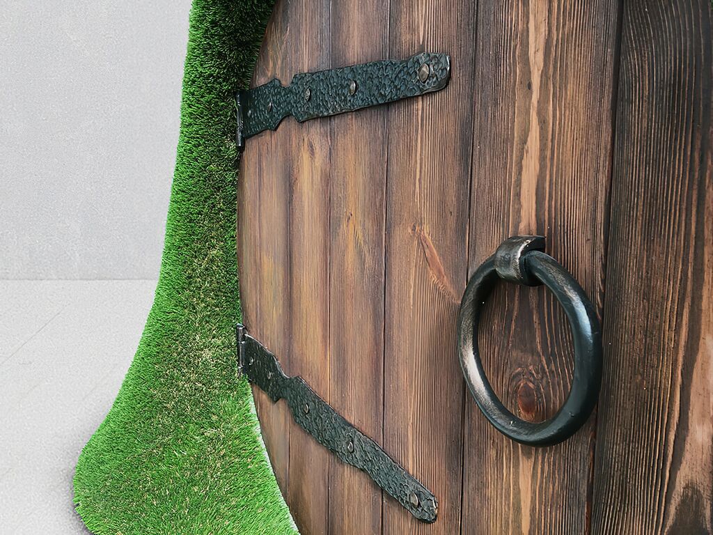  Haus Im Hügel - Gartenplastik - Topiary - GFK & Kunstrasen - Hobbit House
