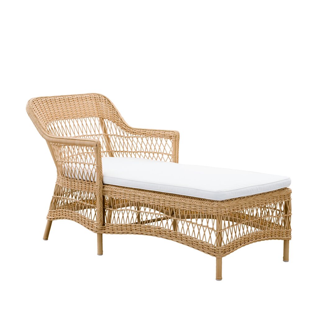  Hellbraune Chaiselongue Für Den Garten In Rattanoptik - Chaiselongue Liam