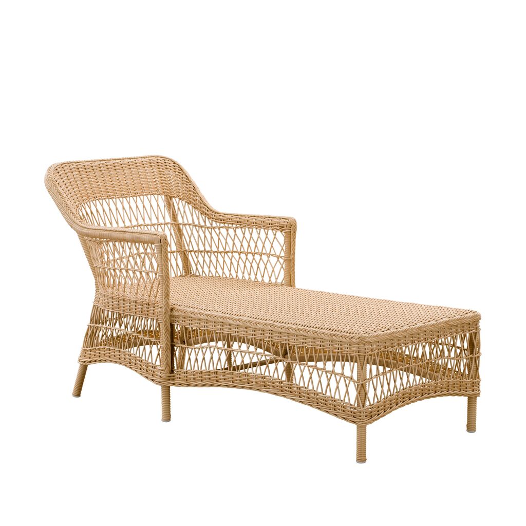  Hellbraune Chaiselongue Für Den Garten In Rattanoptik - Chaiselongue Liam