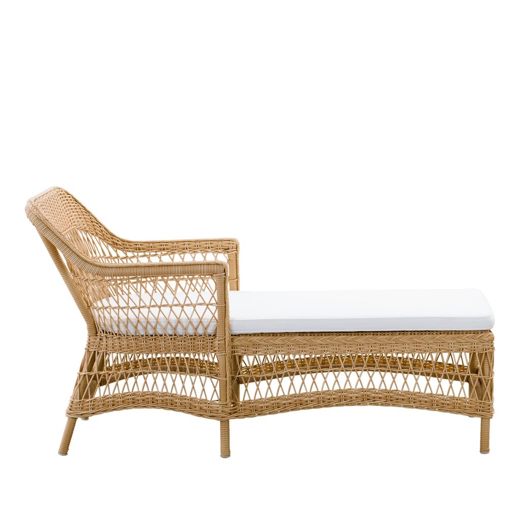  Hellbraune Chaiselongue Für Den Garten In Rattanoptik - Chaiselongue Liam