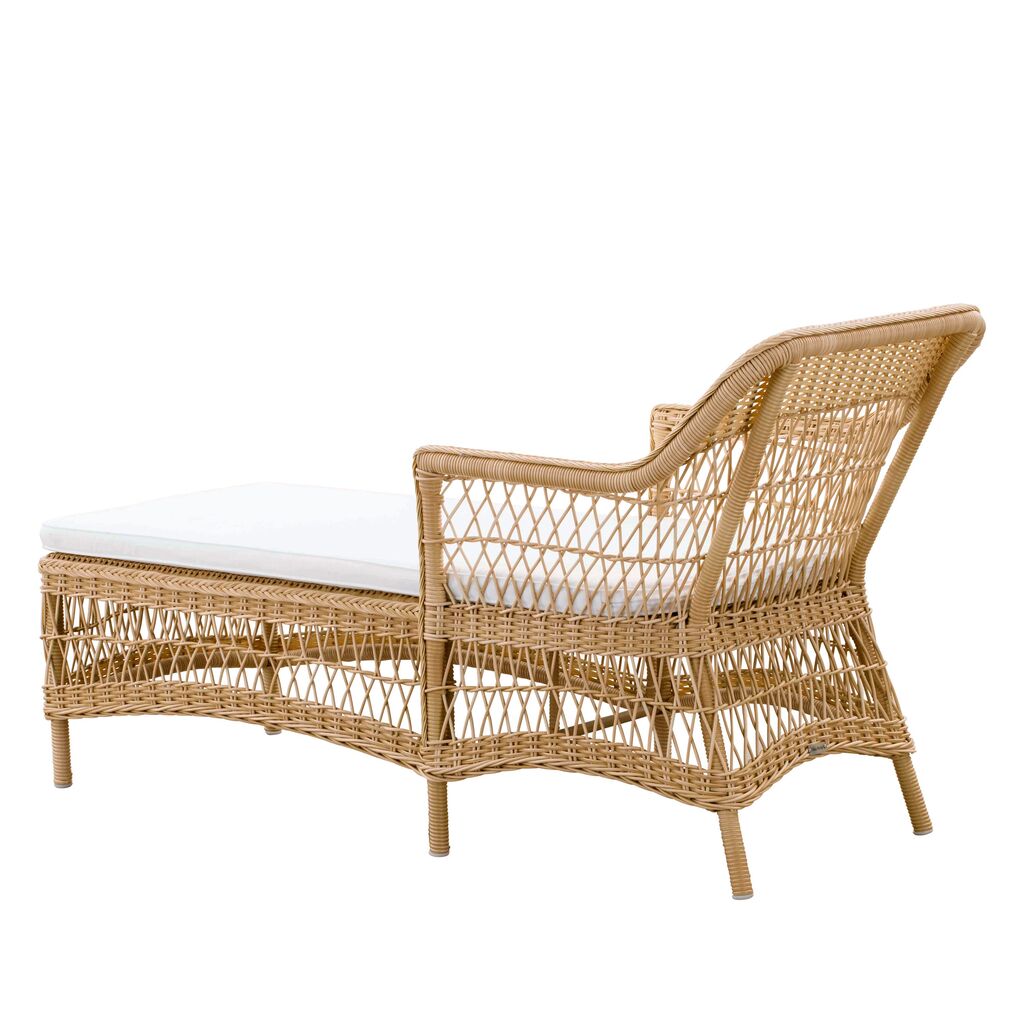  Hellbraune Chaiselongue Für Den Garten In Rattanoptik - Chaiselongue Liam