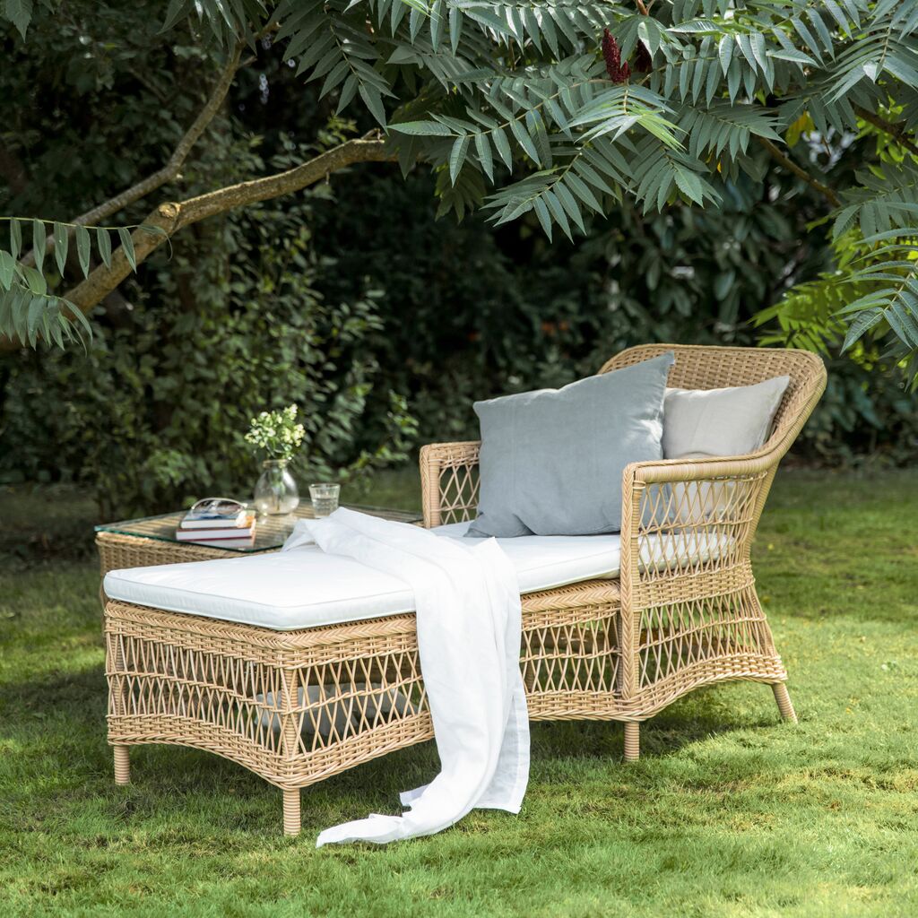  Hellbraune Chaiselongue Für Den Garten In Rattanoptik - Chaiselongue Liam