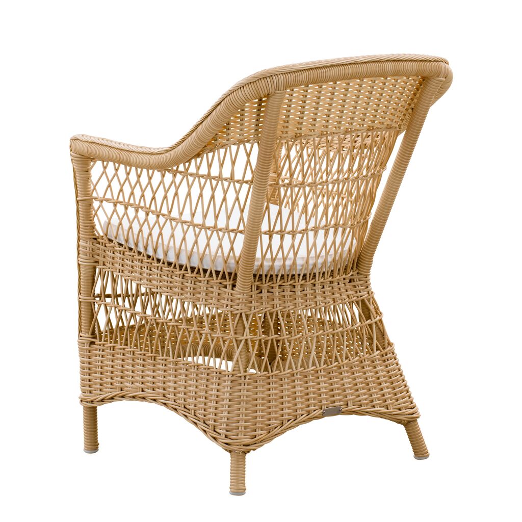  Hellbrauner Gartensessel Mit Armlehnen In Rattanoptik - Gartensessel Hedda
