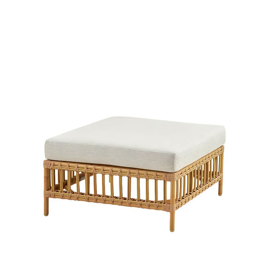  Heller Loungehocker Mit Kissen In Weiß Oder Taupe - Loungehocker Stine