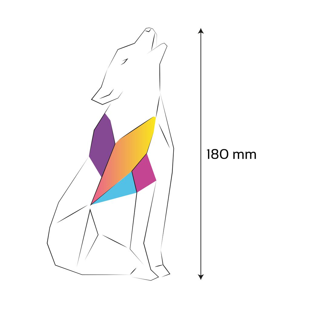  Heulender Wolf Als Gipsfigur Zum Bemalen Mit Farbe & Pinsel - Lufino