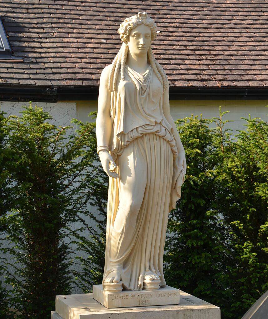  Historische Garten Skulptur Aus Steinguss - Caryatid