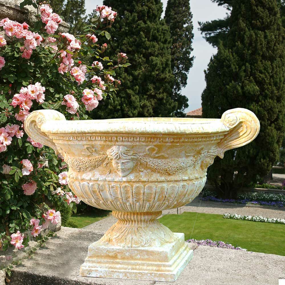  Historische Steinguss Gartenvase - Florentine