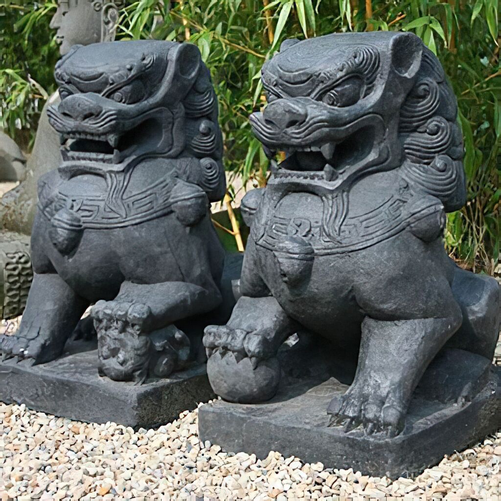  Hochwertige Asiatische Steinlöwen - TeQiang
