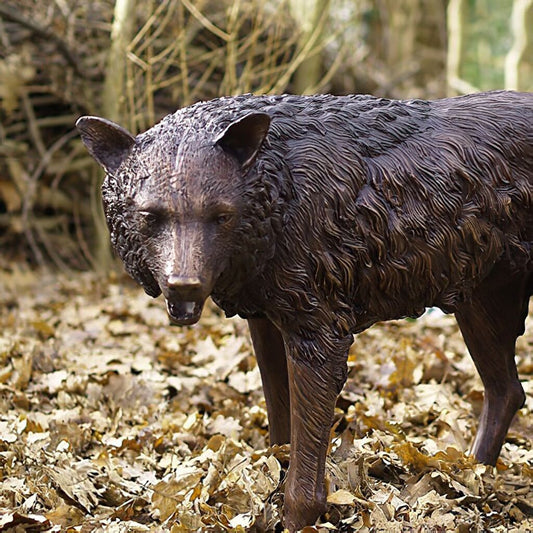  Hochwertige Bronze Wolf Skulptur - Lupo