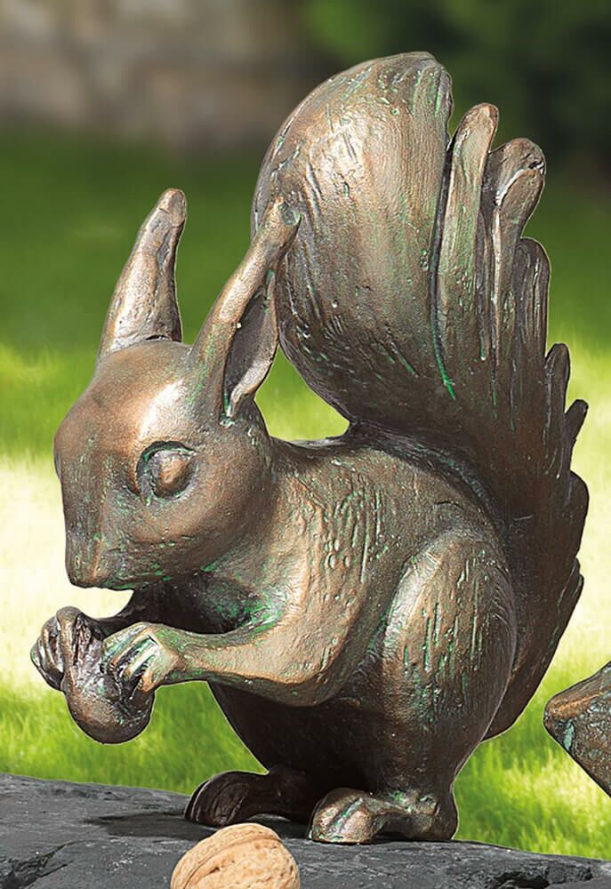  Hochwertige Hörnchen Tierskulptur Aus Bronze - Eichhörnchen
