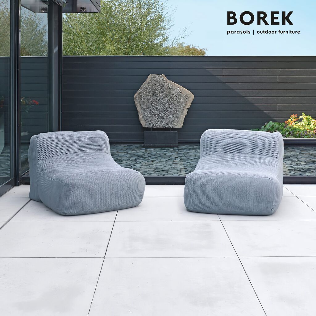  Hochwertiger Outdoor Sitzsack - Grau - Modern - Borek - Leno Sitzsack