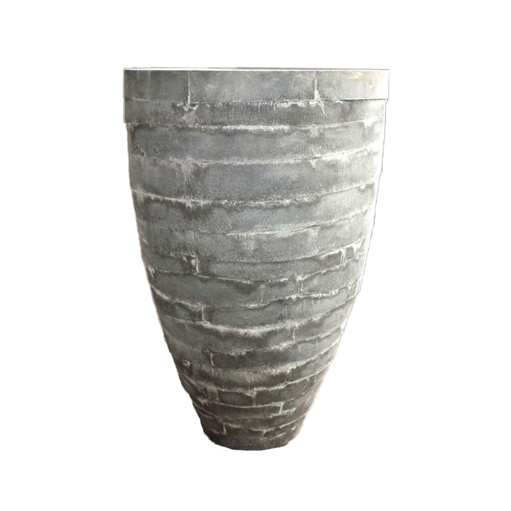  Hohe Blumenvase Aus Stahl/Cortenstahl Mit Bänder - Morana Hiro