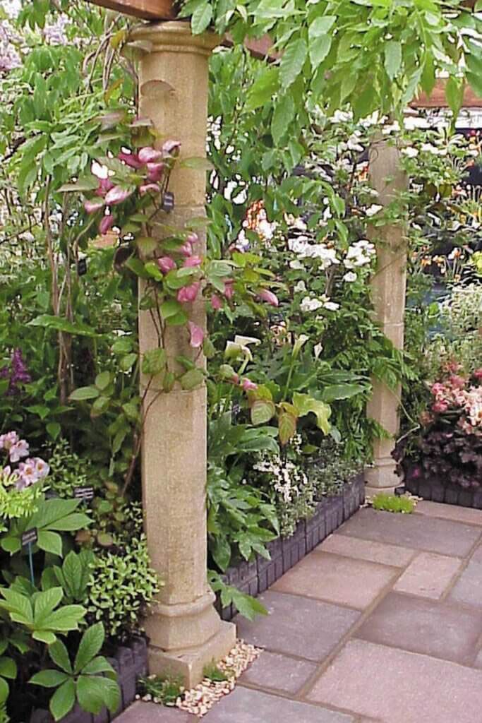  Hohe Stein Gartensäule Für Pergolas - 8-eckig - Nerkshire