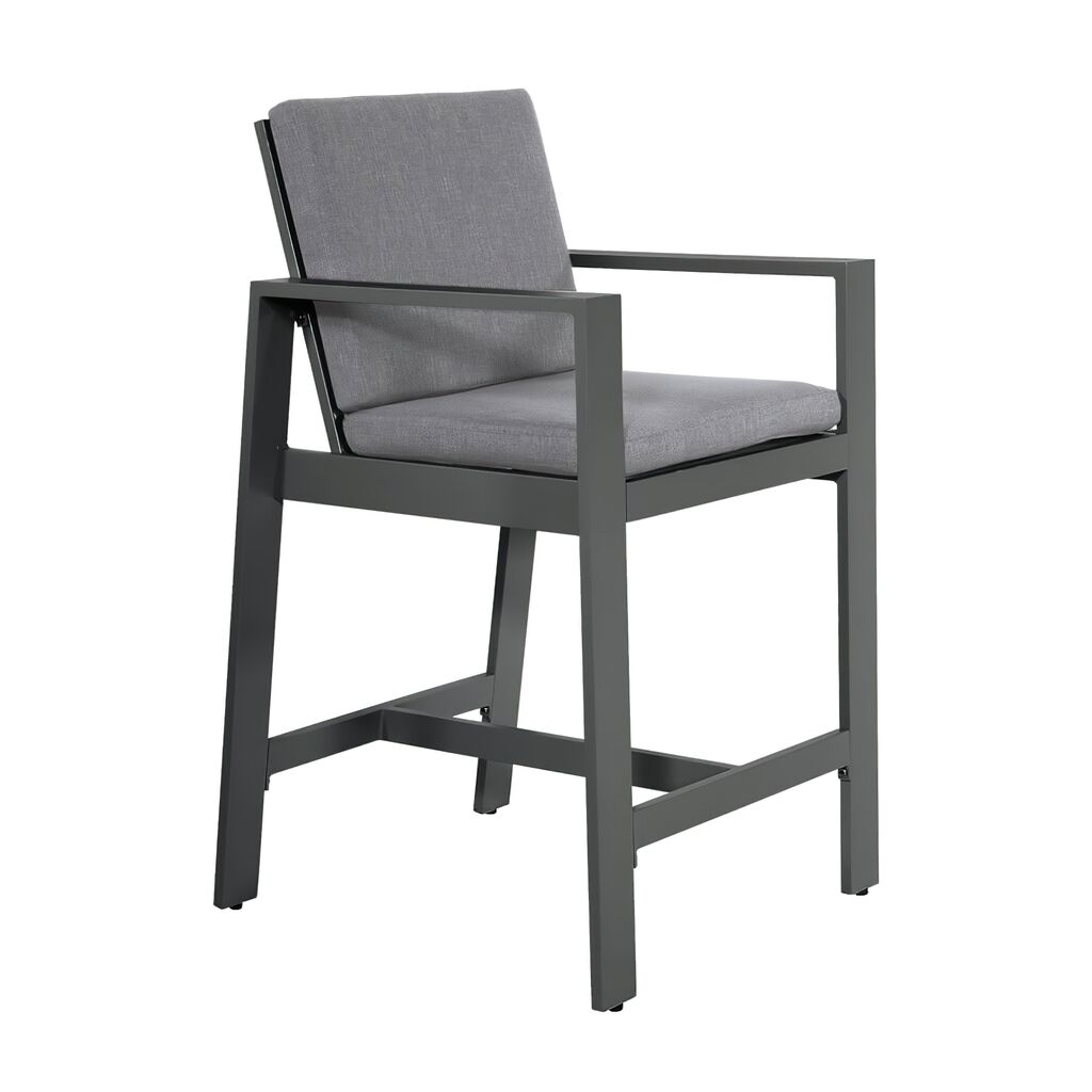  Hoher Barstuhl Aus Aluminium - Anthrazit - Barstuhl Maggie