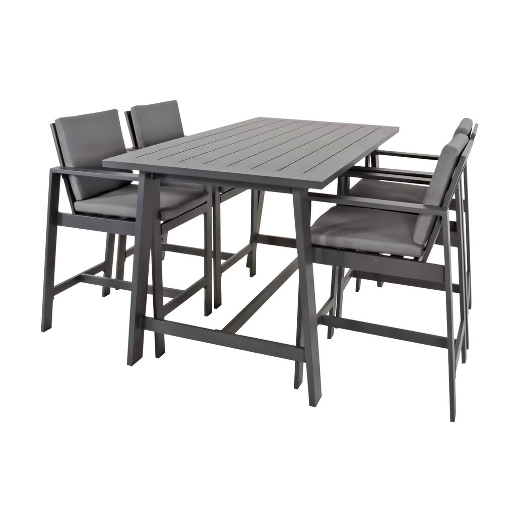  Hoher Barstuhl Aus Aluminium - Anthrazit - Barstuhl Maggie