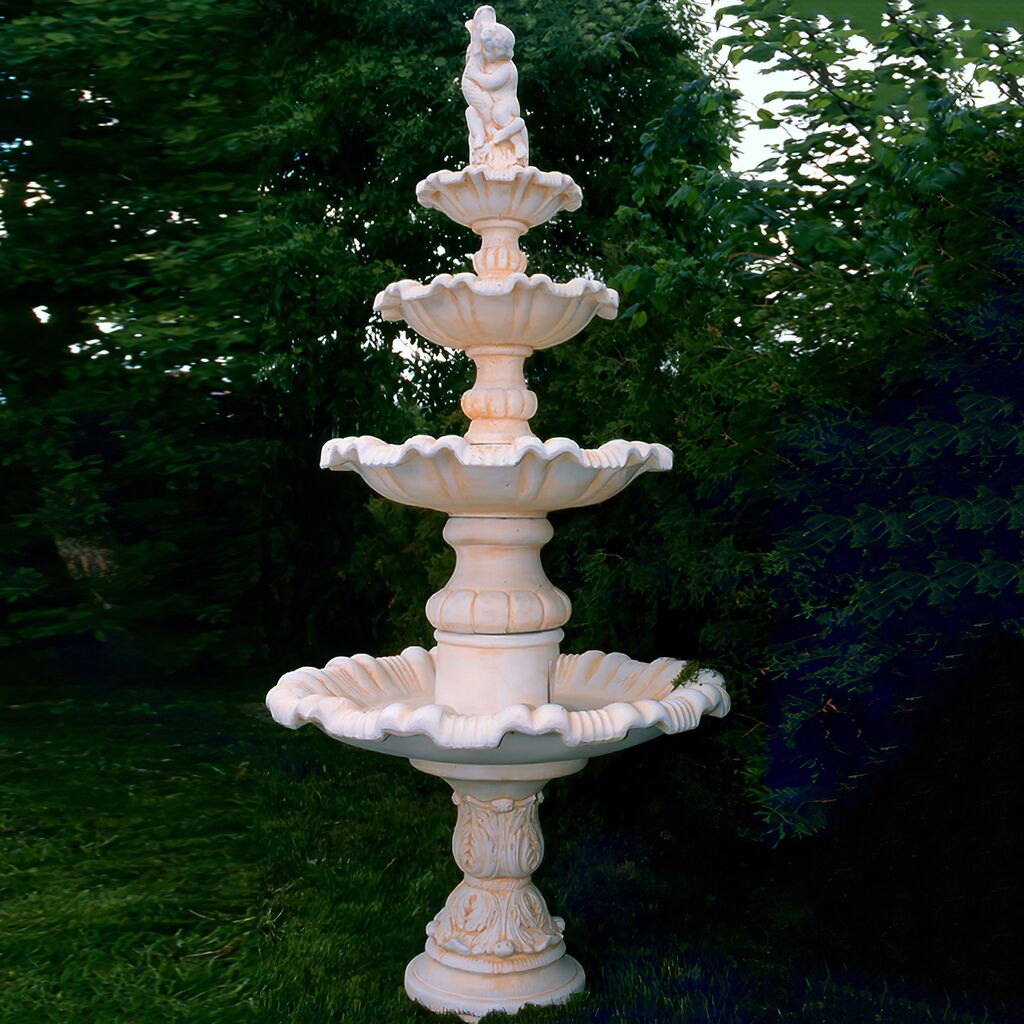  Hoher Kaskadenspringbrunnen Aus Steinguss Mit Pumpe - Orazio