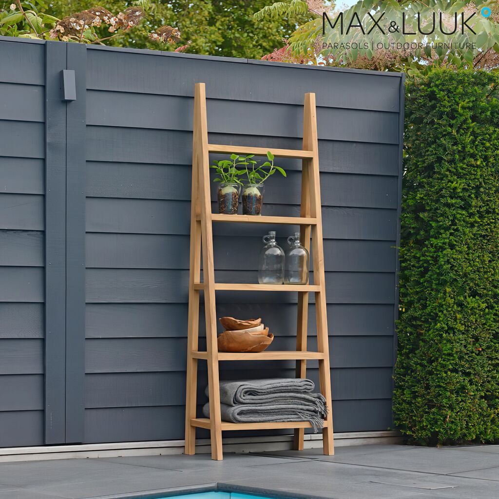  Hohes Regal Aus Teakholz Für Den Garten - Max&Luuk - Puck Regal