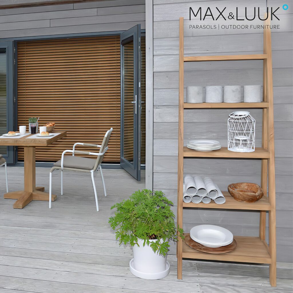  Hohes Regal Aus Teakholz Für Den Garten - Max&Luuk - Puck Regal
