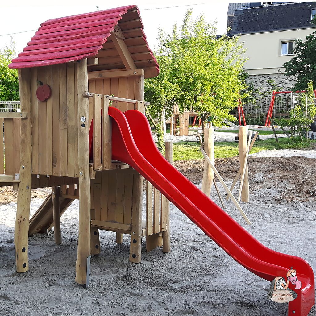  Holz Spielhaus Mit Treppe Und Rutsche Zum Spielen Für Kinder - Stelzenhaus Astrid