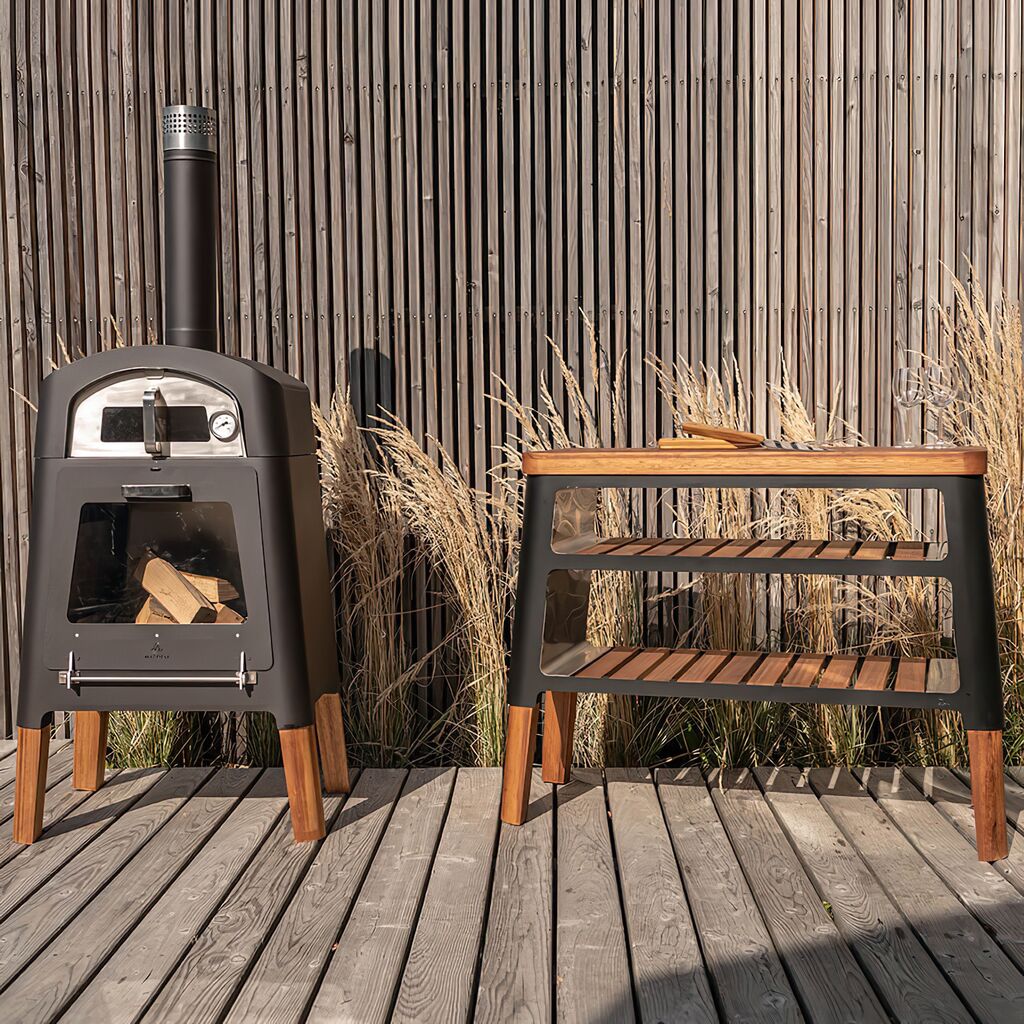  Holzofen Für Den Garten Mit Pizzamodul Und Ofentür - Masuria - Nexo Holzofen