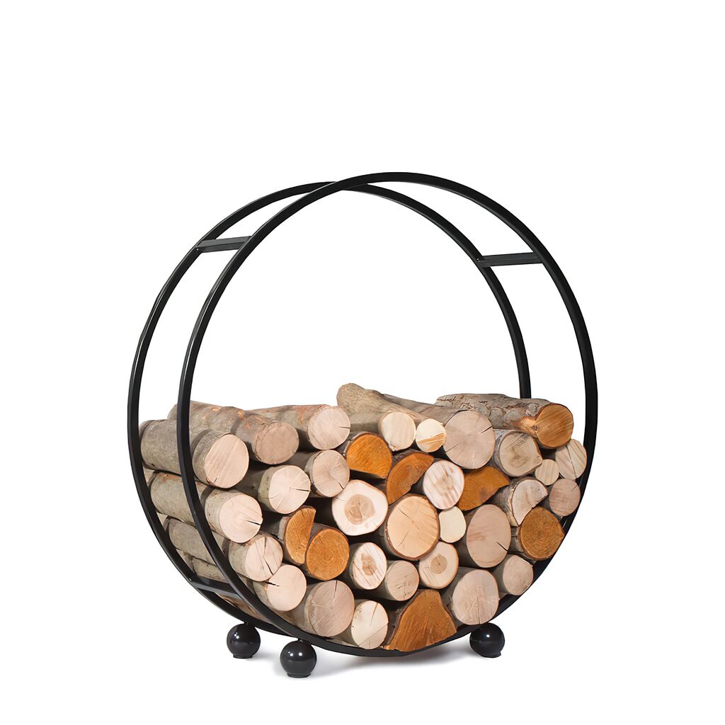  Holzregal In Rundem Design - Beständiger Lagerplatz Für Feuerholz - Medeas Holzregal