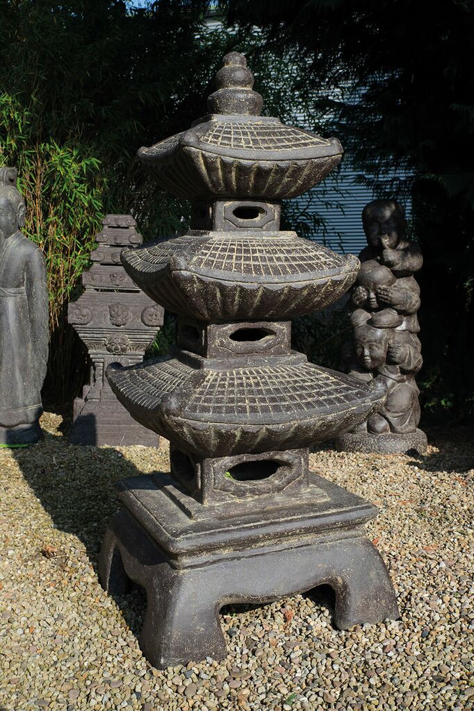  Imposante Gartenlaterne Aus Steinguss Im Japanischen Stil - Herlina