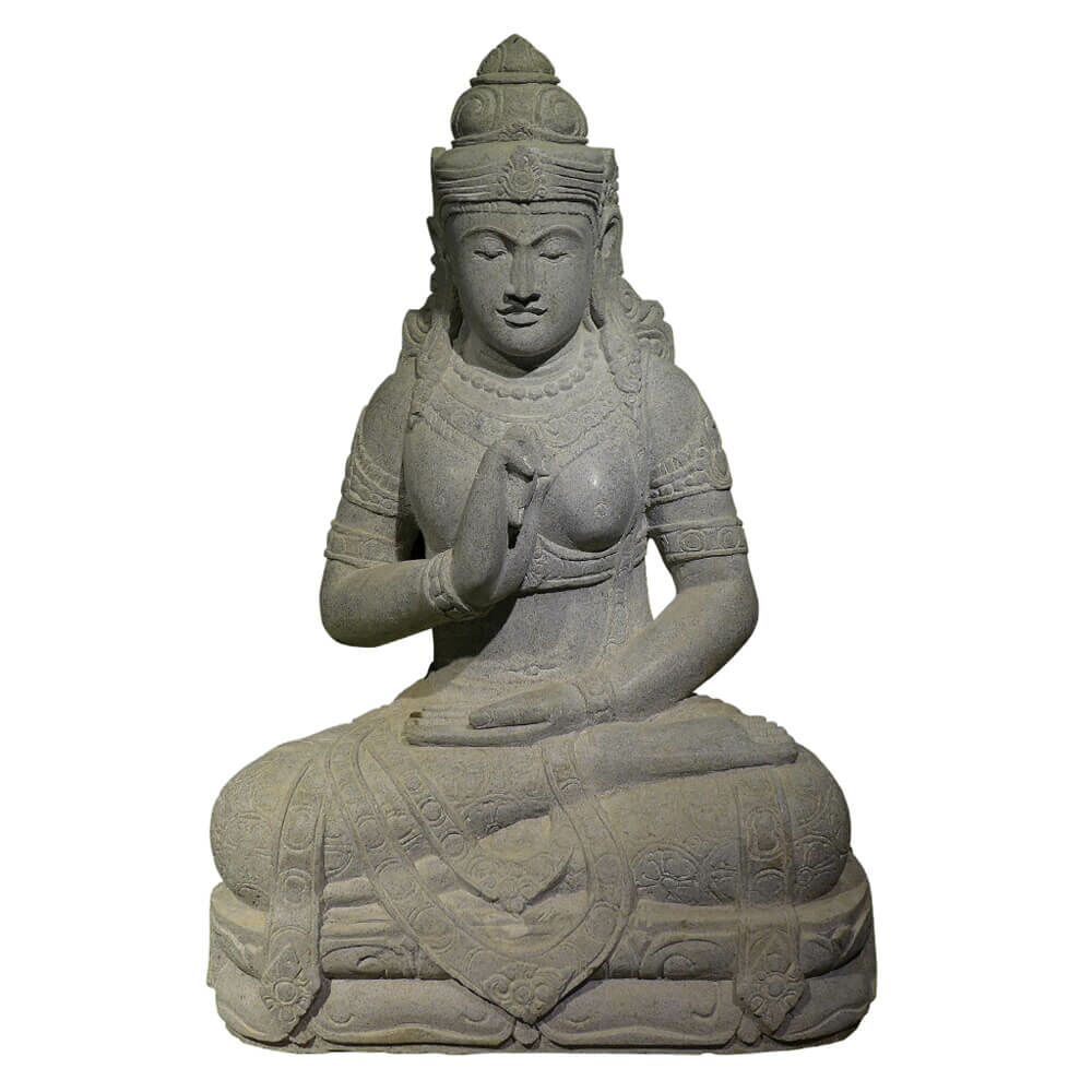  In Handarbeit Gehauene Ken Dedes Figur Aus Flussstein - Tusia