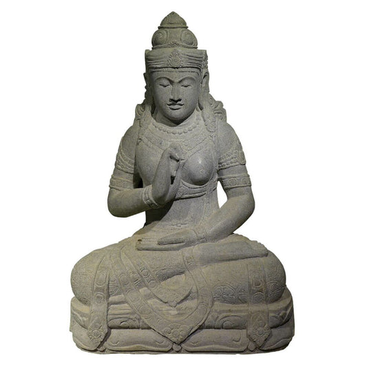  In Handarbeit Gehauene Ken Dedes Figur Aus Flussstein - Tusia
