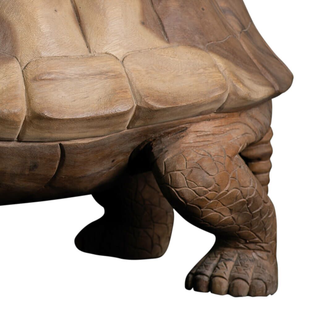  In Handarbeit Geschnitzte Schildkröte Aus Suarholz - Unikat Holzfigur - Nalani