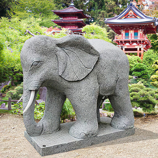  Indischer Elefant Statue Naturstein - Coronado