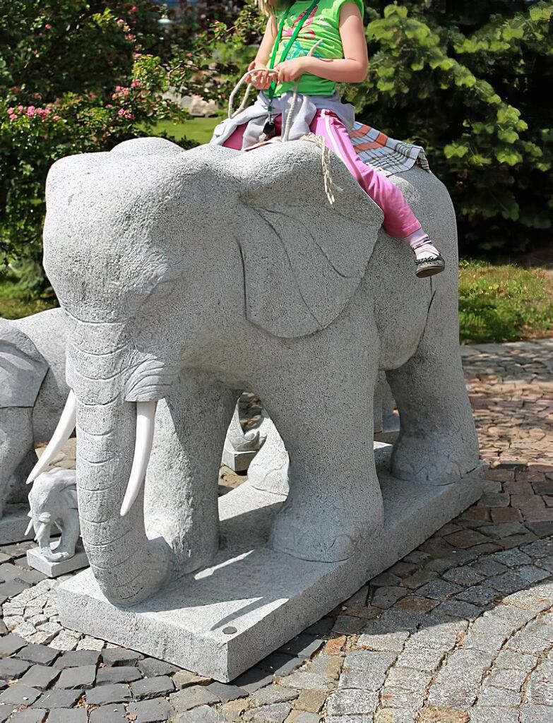  Indischer Elefant Statue Naturstein - Coronado