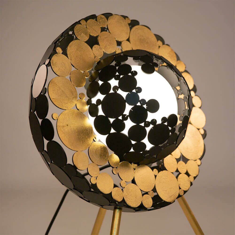  Individuell Vom Künstler Gefertigte Lampe Mit Goldeffekt - Celia