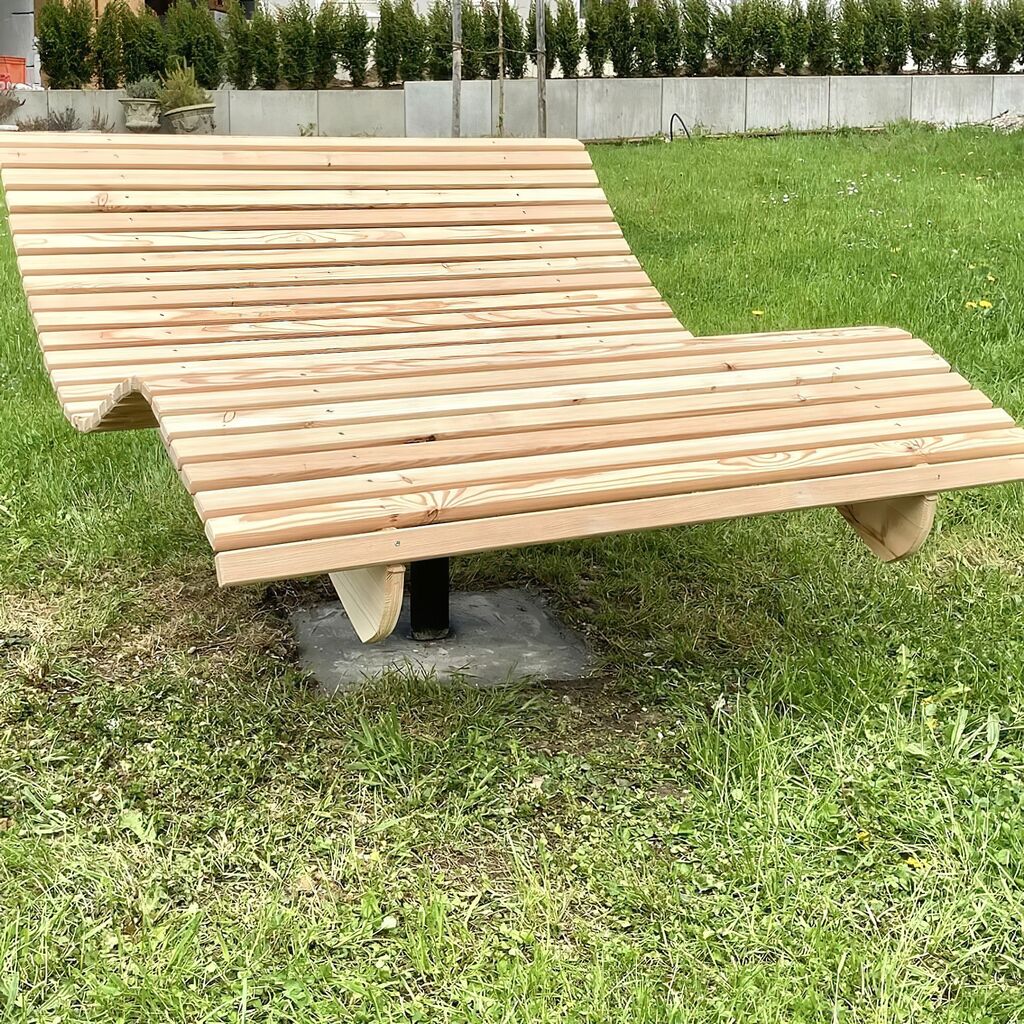  Individuelle Sonnenliege Für 2 Personen Aus Lärchenholz - Drehliege Prato