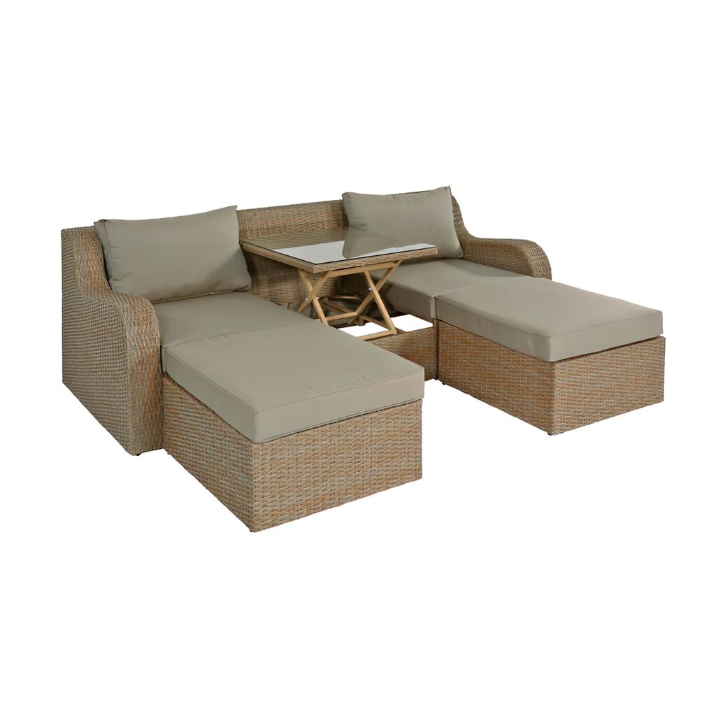  Individuelles Gartensofa Mit Hocker Und Tisch - Sitzmöbel Poan