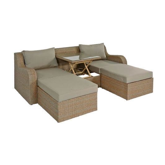  Individuelles Gartensofa Mit Hocker Und Tisch - Sitzmöbel Poan