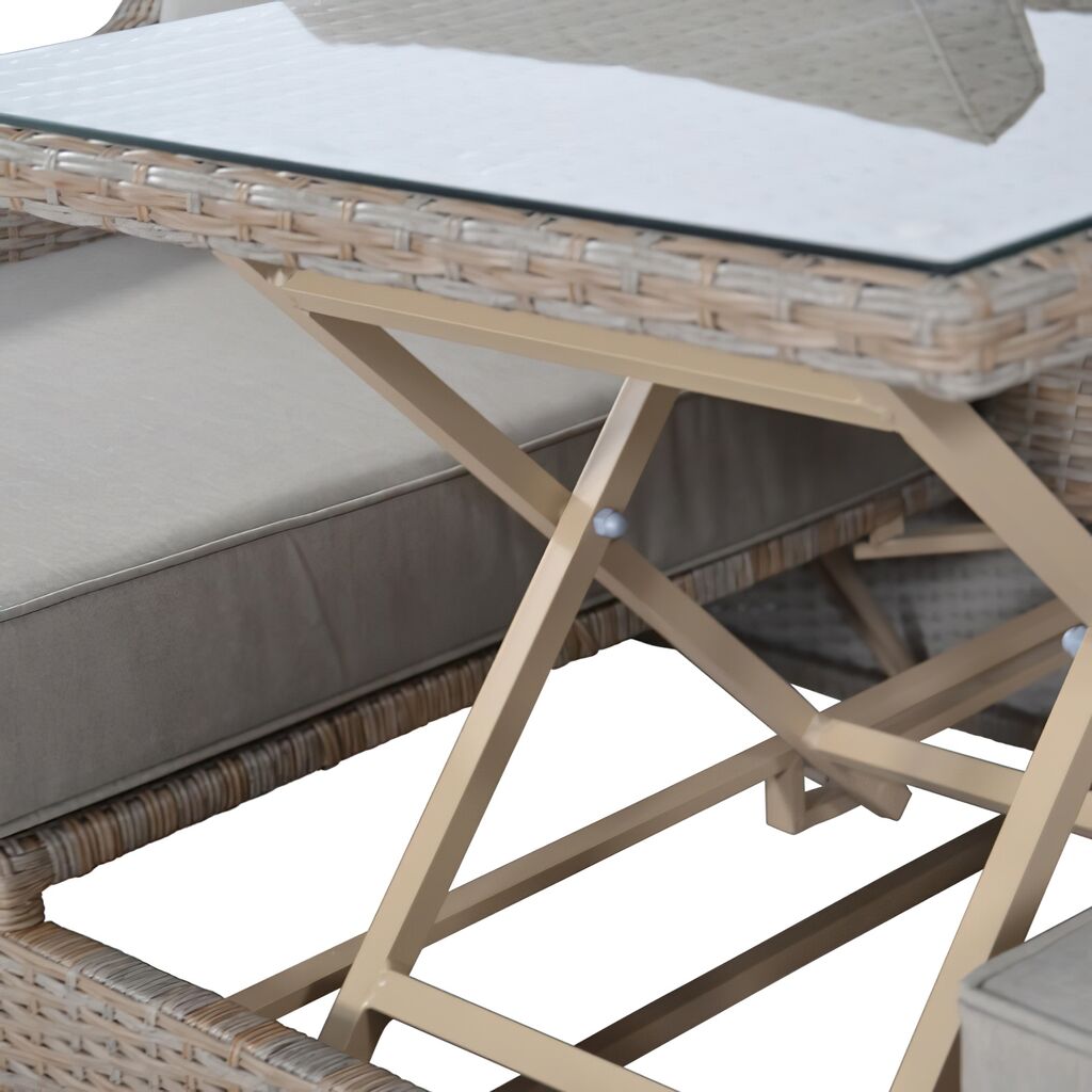  Individuelles Gartensofa Mit Hocker Und Tisch - Sitzmöbel Poan