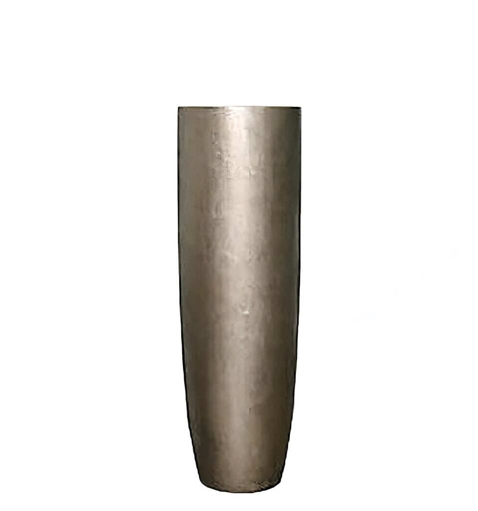  Indoor Pflanzvase Aus Polystone - Bronze - Mit Einsatz - Rund - Teodros