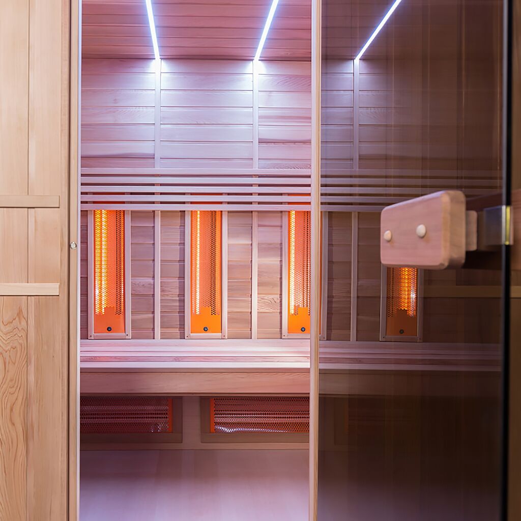  Indoor Sauna & Infrarot Kombination Aus Holz Für Zu Hause - Vollausgestattet - Amneria