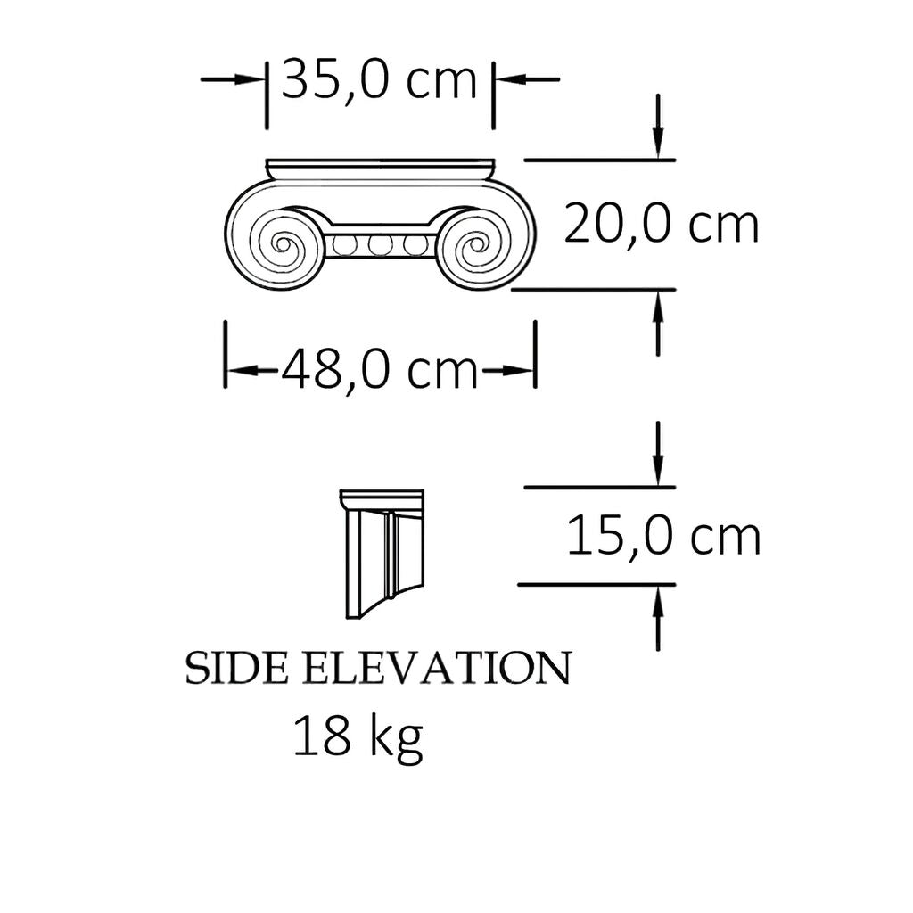  Ionisches Kapitell Für Pilaster Sandsteinguss - Wiglaf