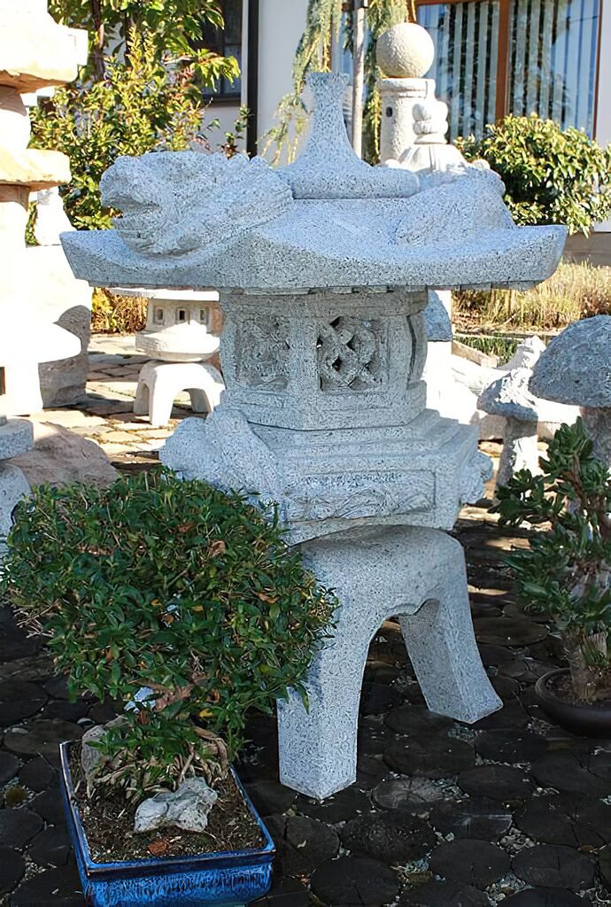  Japanische Garten Stein Laterne - Ichikawa