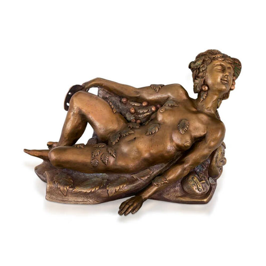  Junge Frau Im Blättekleid - Limitierte Bronzeskulptur - Maskerade